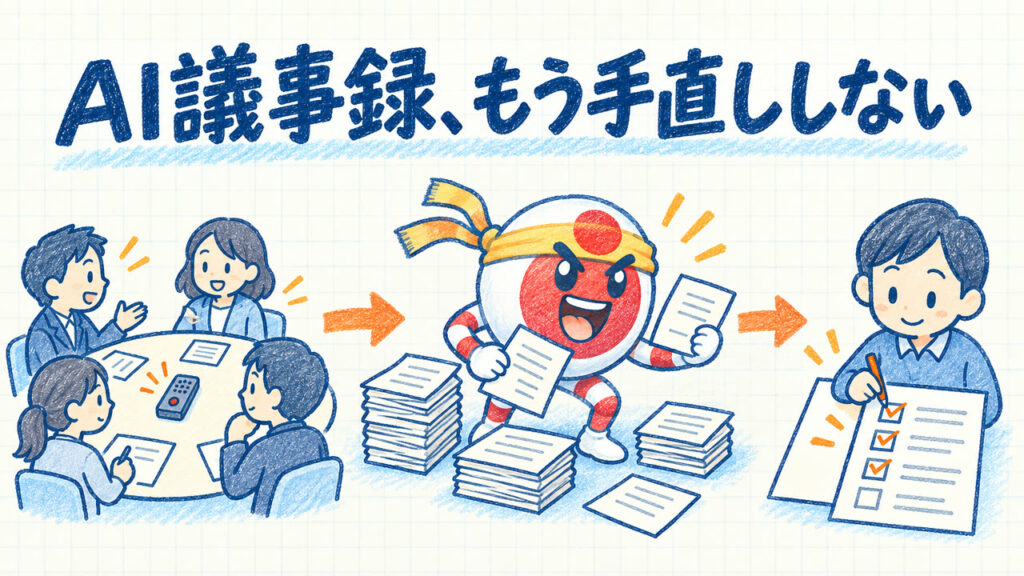 AI議事録を手直しせずに使う手順｜AIに任せる所と人が見る3点【コンサル向け】