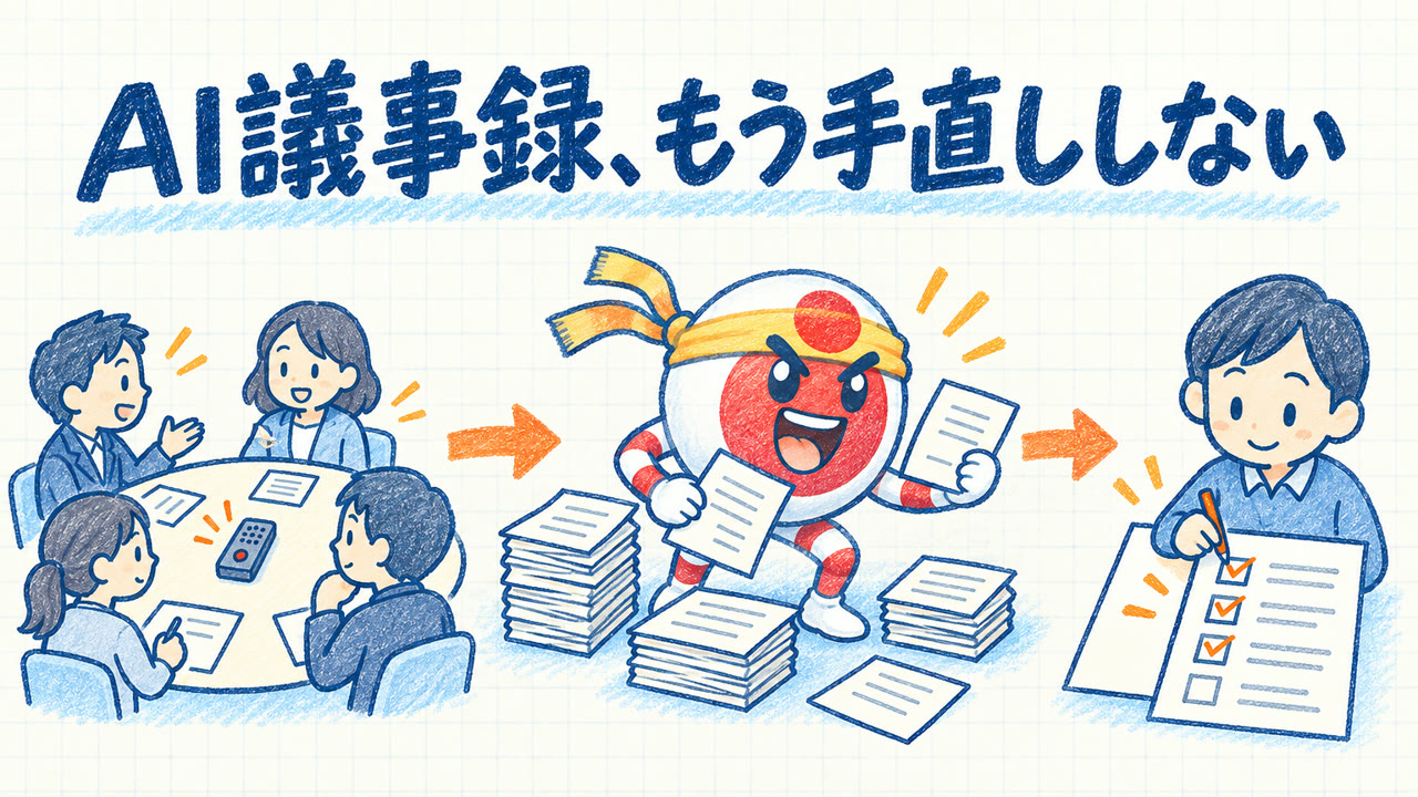 AI議事録を手直しせずに使う手順|AIに任せる所と人が見る3点【コンサル向け】